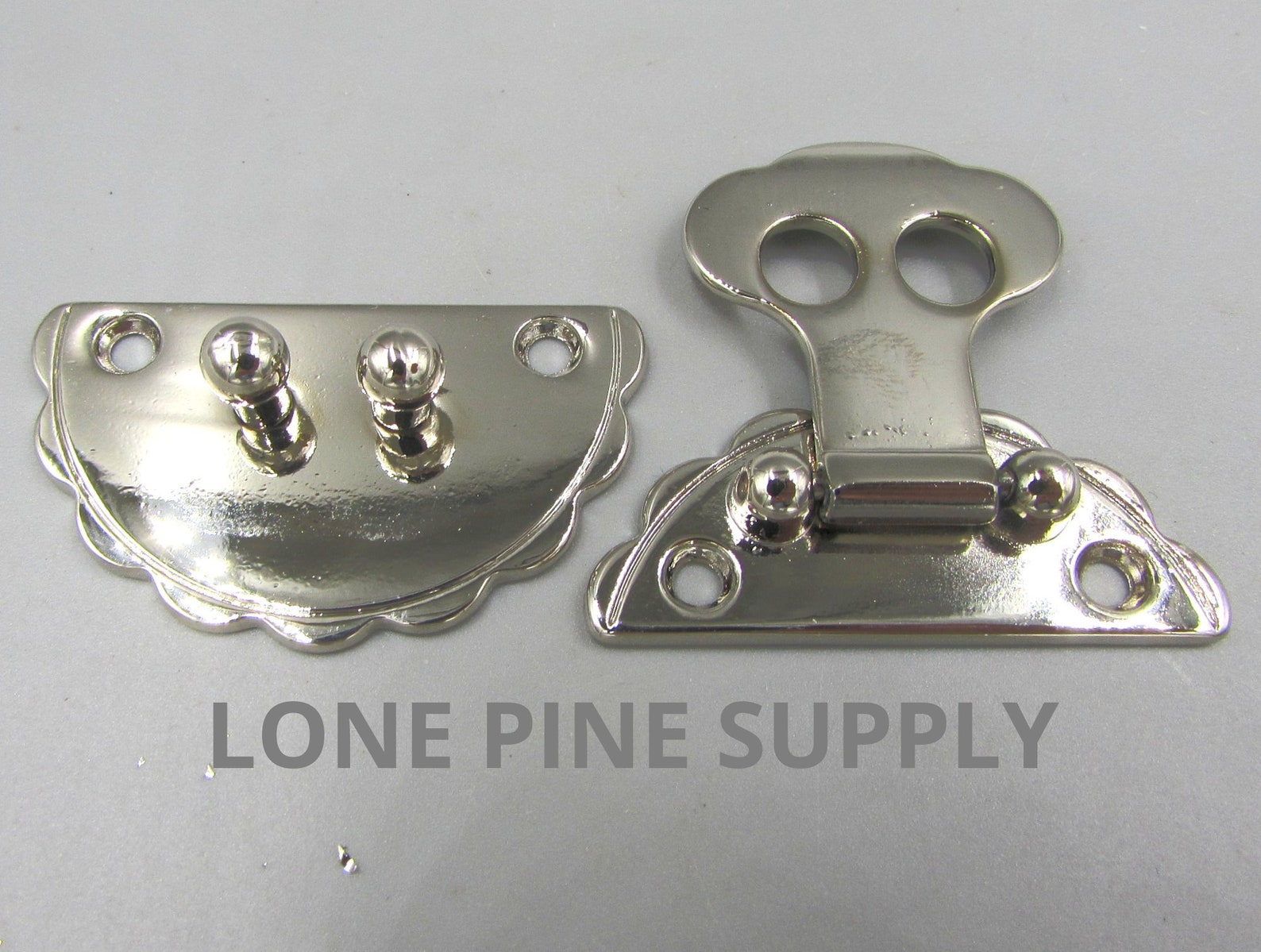 Bright Silver Latch, Jewelry Box Latch, Box Latch, 1 9/16-inch-round ...