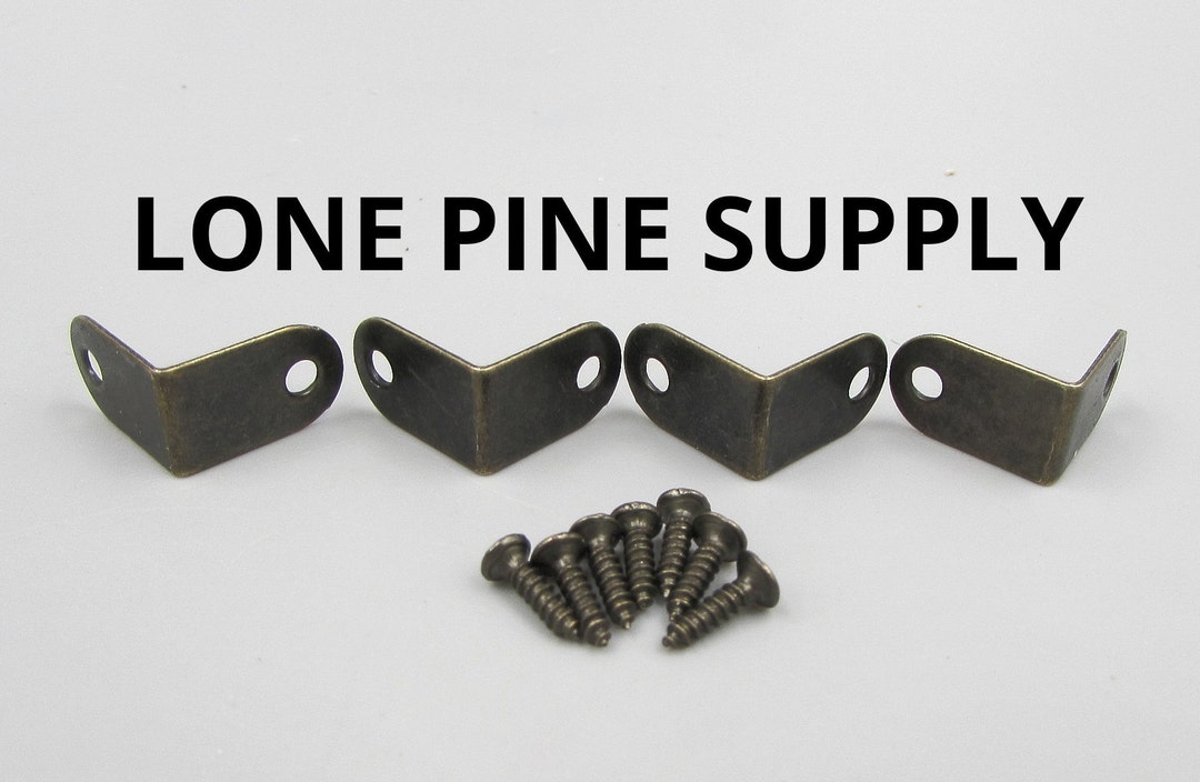 Brass Box Corners. Small Antique Brass Box Corners, Antique Jewelry Box