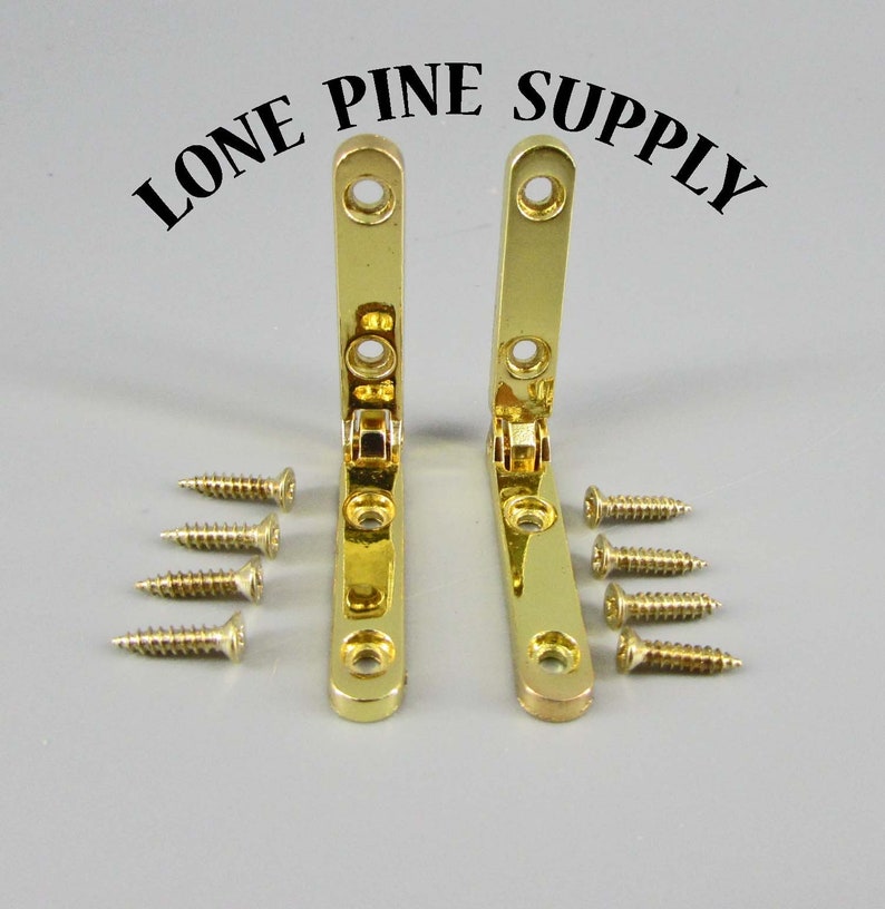 1 Pair Gold Plate Jewelry Box Hinges Mortise Hinges 1 1/4 Etsy