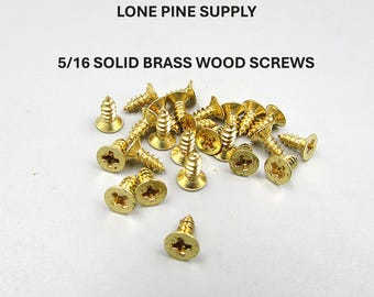 5/16 Solid Brass Wood Screws,