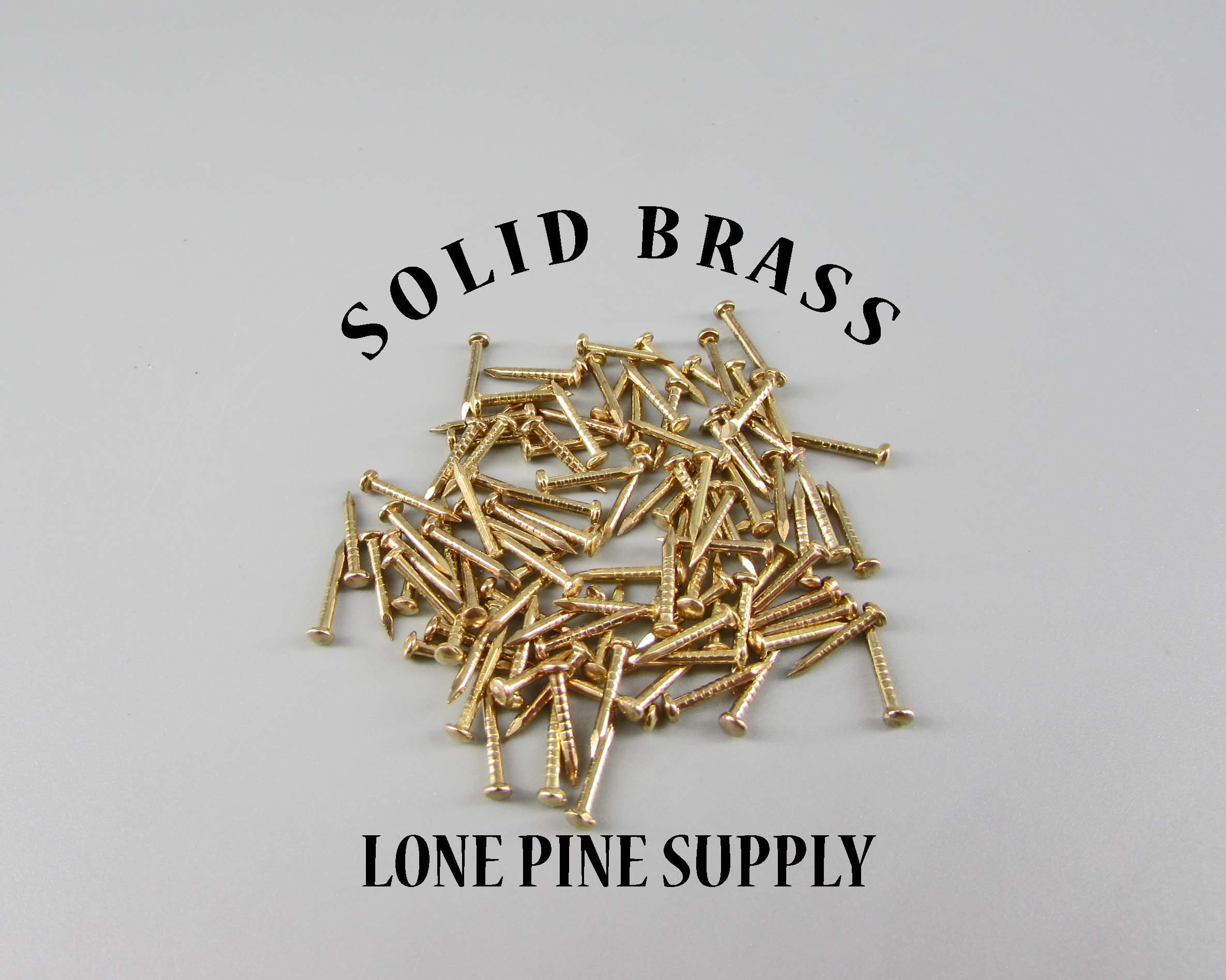 100 3/8 Inch Solid Brass Nails. Small Antique Solid Brass Etsy