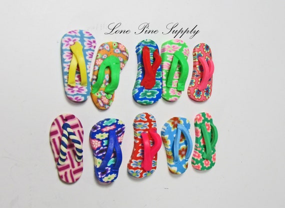 flip flops with flowers on top