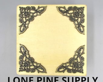 Brass Box Corners, Antique Brass Jewelry Box Corners, Decorative Corners,
