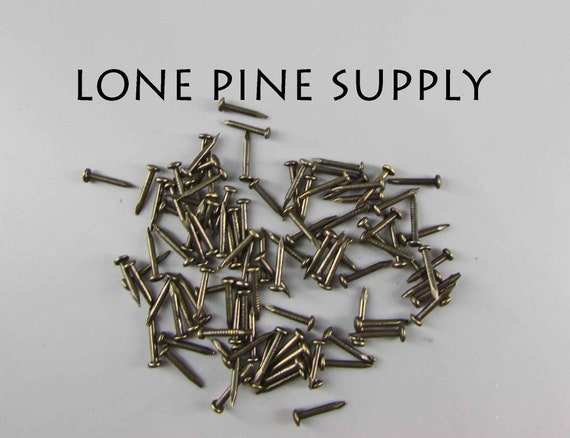 100 Pcs Bronze Upholstery Nails Decorative Round Head Tacks Brass Snag  Vintage Thumb Stud Copper Push Pins Antique for Furniture Small Size (Head  Dia:1/4