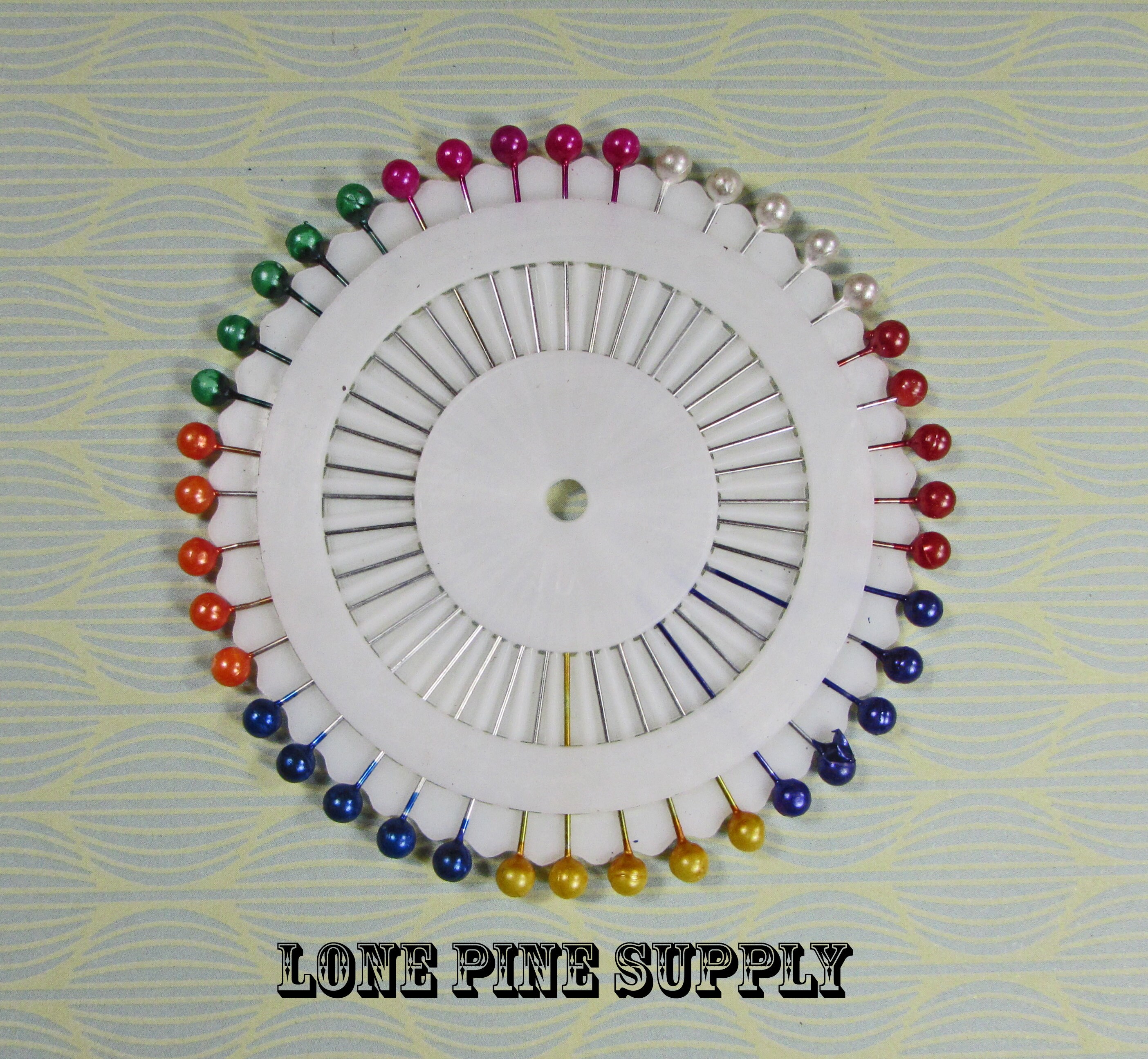 240 Pearl Head Pins, 8 Color Straight Pins, 1 3/8 Stick Pins, Quilting Pins.  Colored Pearl Head Pins, Sewing Pins, 