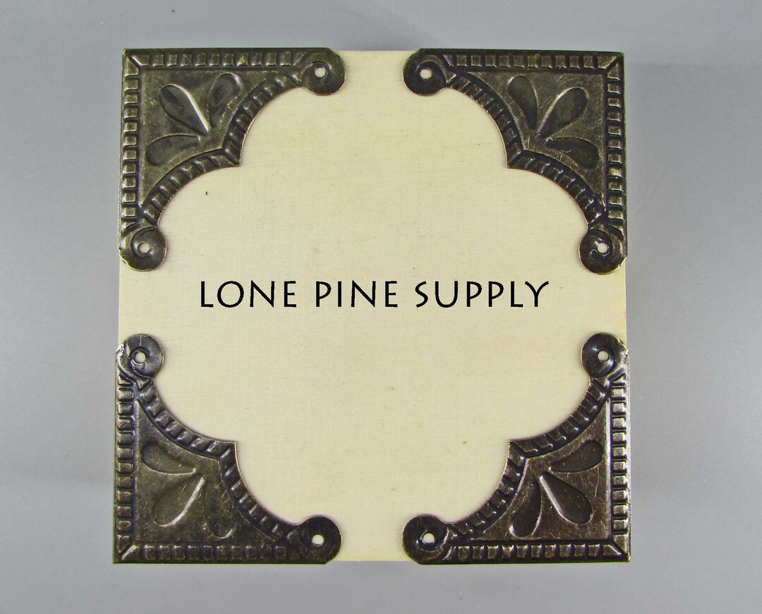 Brass Box Corners, Antique Brass Jewelry Box Corners, Corner Protectors
