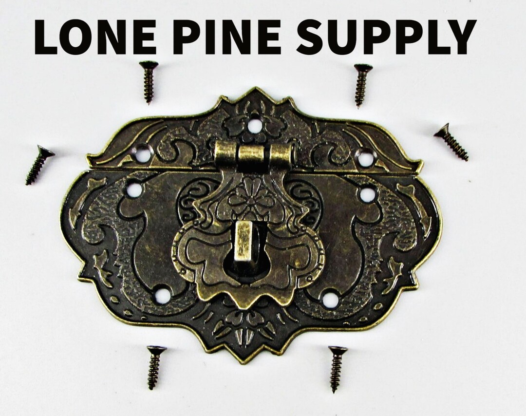 Antique Brass Latche Jewelry Box Latch Box Latch 3 Inch Etsy