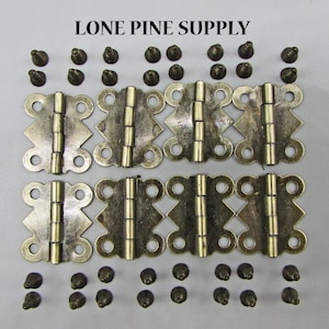 3/4 Inch Hinges, Antique Brass Hinges, Small Box Hinges, Butterfly Hinges