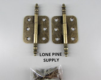 2 3\4  Inch Hinges, Antique Brass Hinges, Small Box Hinges, Butterfly Hinges