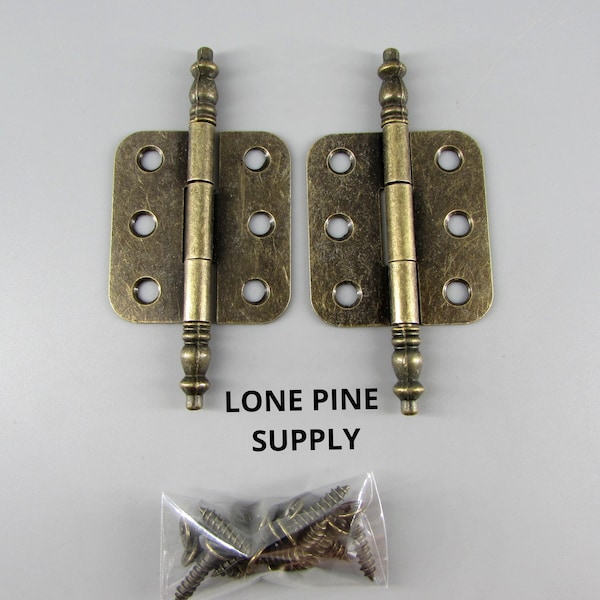 2 3\4  Inch Hinges, Antique Brass Hinges, Small Box Hinges, Butterfly Hinges