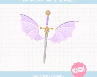 Fantasy Sword Mosaic Bookish PNG, Book Bookish Design, Digital Download
