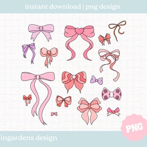 Bogen PNG, Girly Girl Png, Soft Girl Png, ontwerp voor t-shirt, stickers en meer