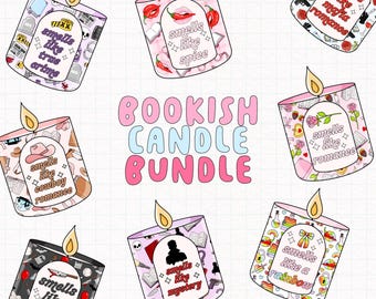 13 Candle Bookish Bundle PNG, Digital Download Art for T-shirt, Sticker, Mug and More