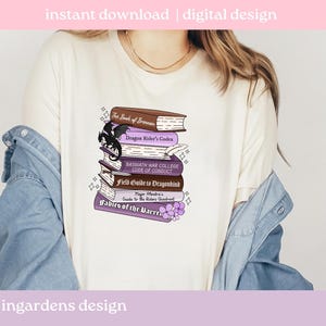 Fourth Wing Book stack PNG, Bookish png, Fourth Wing png, Romantasy Bookish png, Digital Download Art for T-shirt, Sticker, Mug and More image 3