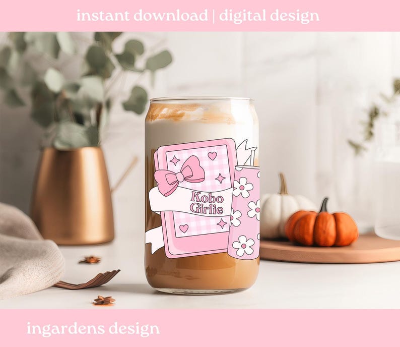 Kindle Girlie PNG, Kobo Girlie Bookish PNG, Booktok Original, Digital Download Art for T-shirt, Sticker, Mug and More image 7