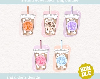 Coffee Fuel PNG SVG BUNDLE, Iced Coffee png, coffee svg, Trendy Coffee svg png, Retro Iced Coffee svg png, Digital Art Download Coffee