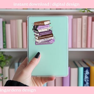 Fourth Wing Book stack PNG, Bookish png, Fourth Wing png, Romantasy Bookish png, Digital Download Art for T-shirt, Sticker, Mug and More image 7