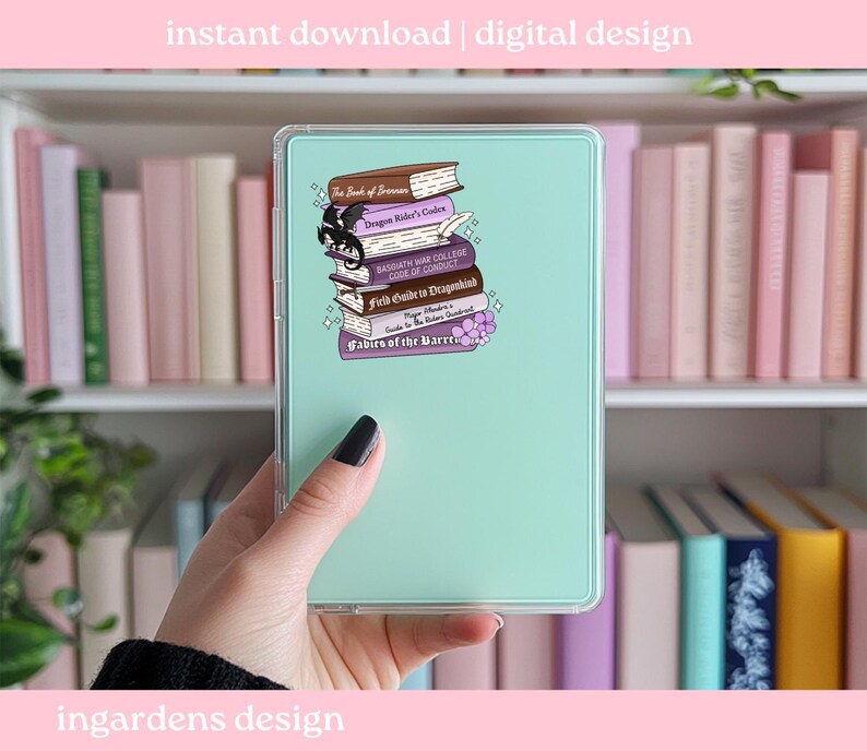 Fourth Wing Book stack PNG, Bookish png, Fourth Wing png, Romantasy Bookish png, Digital Download Art for T-shirt, Sticker, Mug and More image 7