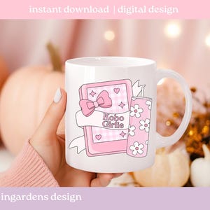 Kindle Girlie PNG, Kobo Girlie Bookish PNG, Booktok Original, Digital Download Art for T-shirt, Sticker, Mug and More image 5