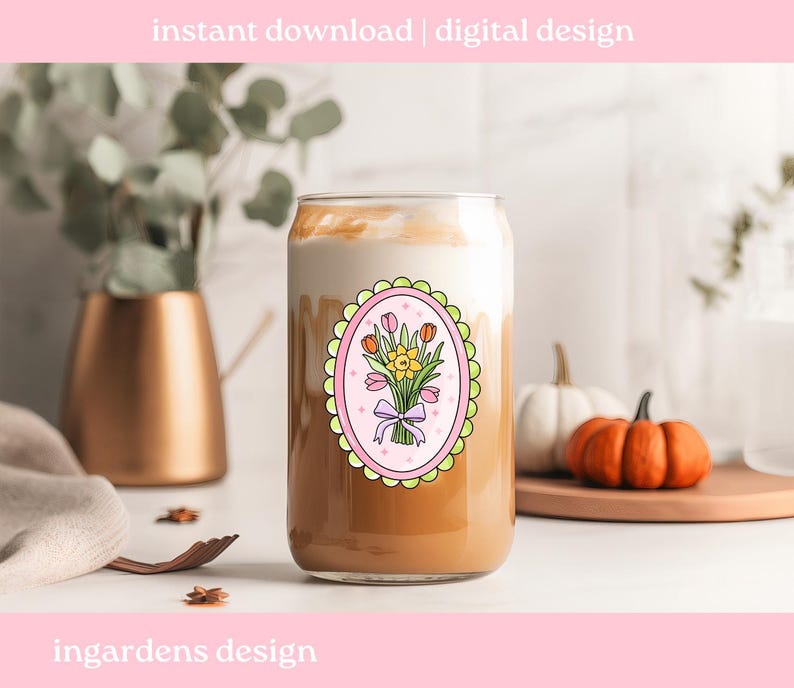 Spring Clipart PNG, Individual Spring Bunny Floral Bow Clipart Designs PNG, Digital download for t-shirt, mug, stickers and more image 6