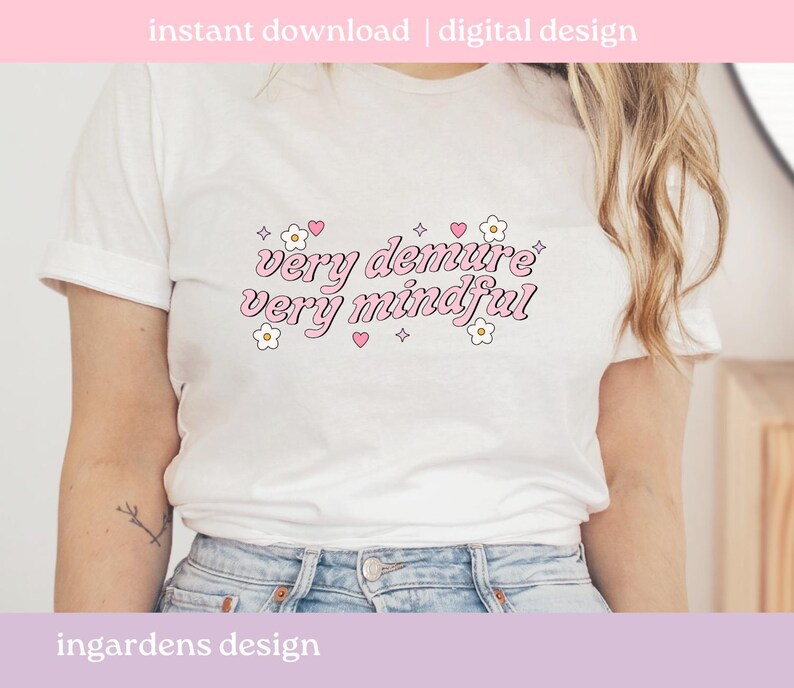 Very Demure Very Mindful PNG, funny png, design for t-shirt, stickers and more image 2