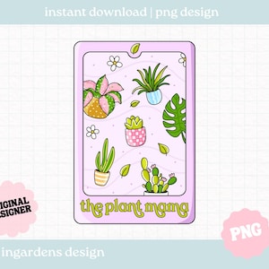 Carta de Tarô Plant Mama PNG, design de png de Mãe Mãe, download digital para camisetas, adesivos, sacolas e muito mais