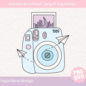 1989 Polaroid PNG SVG, design for t-shirt, stickers and more
