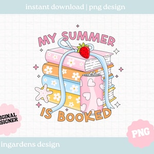 Mi verano está reservado PNG, Bookish PNG, Bookish Summer Descarga digital de arte para camisetas, calcomanías, tazas y más