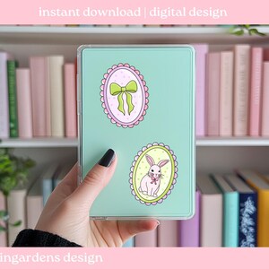 Spring Clipart PNG, Individual Spring Bunny Floral Bow Clipart Designs PNG, Digital download for t-shirt, mug, stickers and more image 7