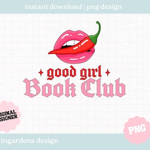 Klub Książki Good Girl PNG, Romans Książkowy PNG, pobieranie grafiki cyfrowej na koszulki, naklejki, kubki, torby i inne