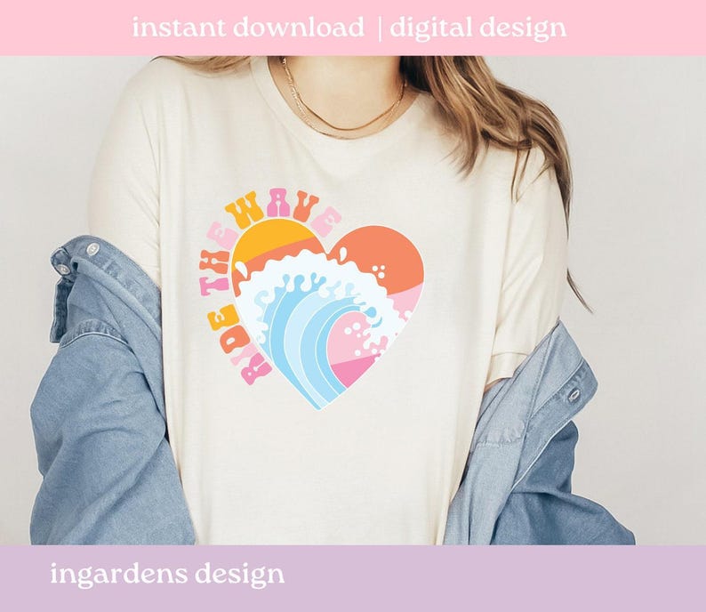 Surfen Sie die Welle SVG PNG, Sommer Design PNG, Sommer PNG svgdesign für T-shirt, Aufkleber und mehr Bild 3