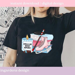 Gerüche wie Hockeyschläger Romanze PNG SVG, Bücherwurm Png svg, digitaler Download Kunst für T-shirt, Aufkleber, Becher und mehr Bild 8