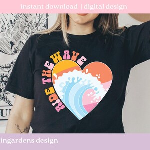 Surfen Sie die Welle SVG PNG, Sommer Design PNG, Sommer PNG svgdesign für T-shirt, Aufkleber und mehr Bild 7