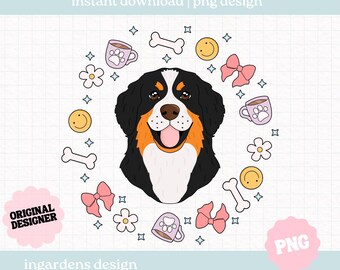 Bernese Mountain Dog PNG Design for T-Shirts, Mugs, Stickers