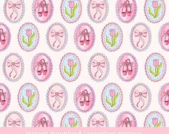Soft Girl Seamless Pattern, Soft Girl Pattern, Digital Download, Seamless Pattern, Girly Girl Pattern Design, Repeat Pattern