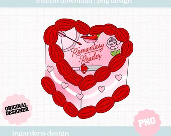 Romantasy Cake PNG, Bookish png, Romance Bookish png, Digital Download Art for T-shirt, Sticker, Mug and More