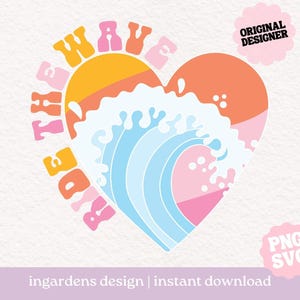 Surfen Sie die Welle SVG PNG, Sommer Design PNG, Sommer PNG svgdesign für T-shirt, Aufkleber und mehr Bild 1