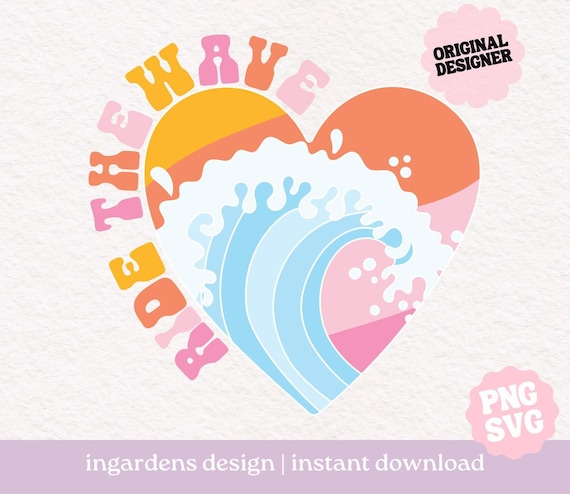 Ride The Wave SVG PNG, Summer Design png, Summer png svgdesign for t-shirt, stickers and more