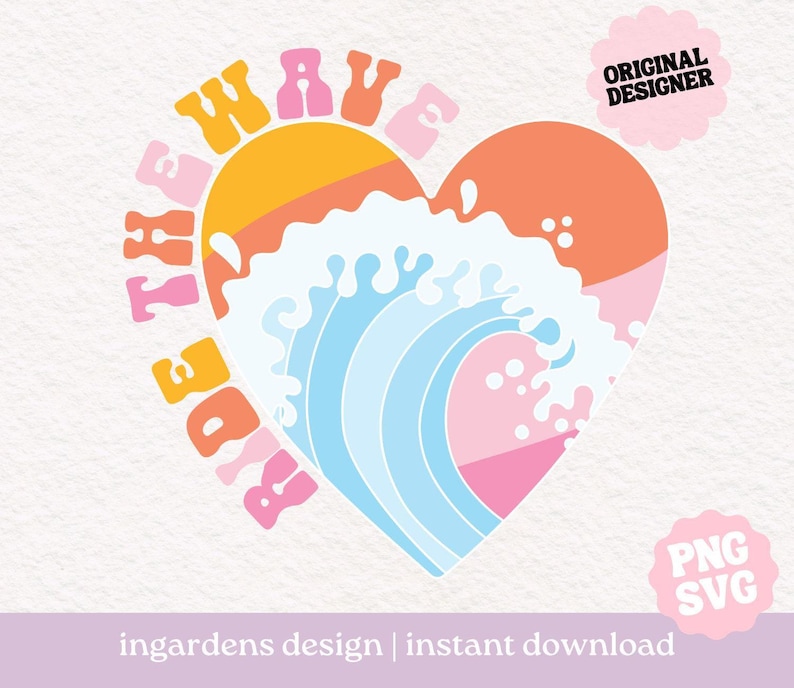 Surfen Sie die Welle SVG PNG, Sommer Design PNG, Sommer PNG svgdesign für T-shirt, Aufkleber und mehr Bild 1
