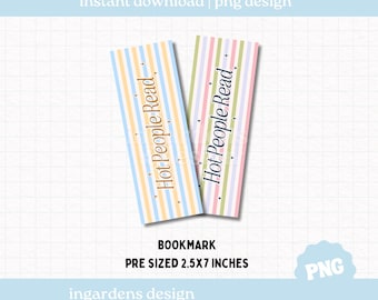 Hot People Read Bookmark PNG, Bookish Reader Design (Digital Download)