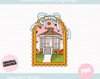 Gazebo Frame PNG, Autumn png, Digital Download Art for T-shirt, Sticker, Mug and More