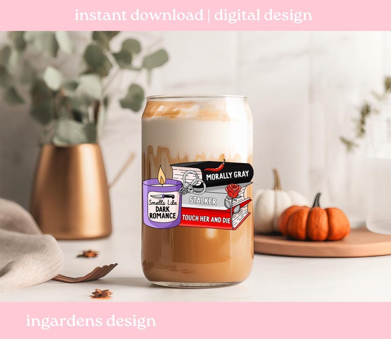 Huele a romance oscuro PNG, PNG de libros, PNG de romance de libros, Arte de descarga digital para camisetas, calcomanías, tazas y más imagen 6