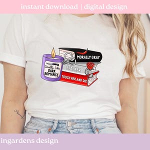 Huele a romance oscuro PNG, PNG de libros, PNG de romance de libros, Arte de descarga digital para camisetas, calcomanías, tazas y más imagen 2