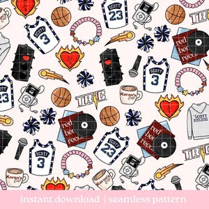 oth Seamless Pattern, tree hill Pattern, Digital Download, Seamless Pattern, Repeat Pattern