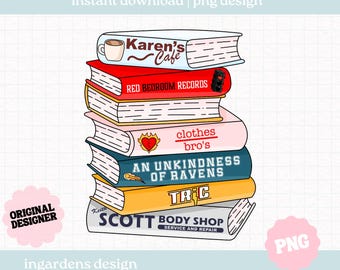Oth Book Stack PNG, tree hill png, Wilmington tree hill png Digital download for t-shirt, mug, stickers and more