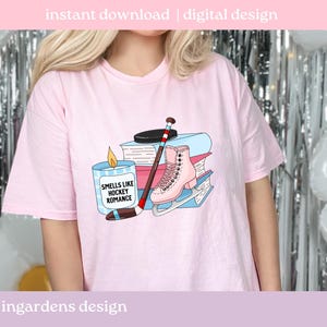 Gerüche wie Hockeyschläger Romanze PNG SVG, Bücherwurm Png svg, digitaler Download Kunst für T-shirt, Aufkleber, Becher und mehr Bild 7
