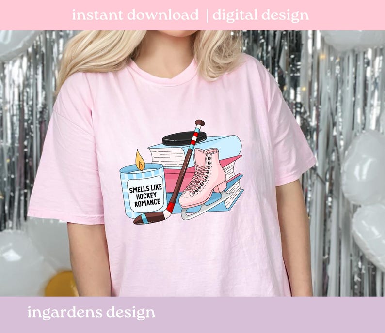 Gerüche wie Hockeyschläger Romanze PNG SVG, Bücherwurm Png svg, digitaler Download Kunst für T-shirt, Aufkleber, Becher und mehr Bild 7