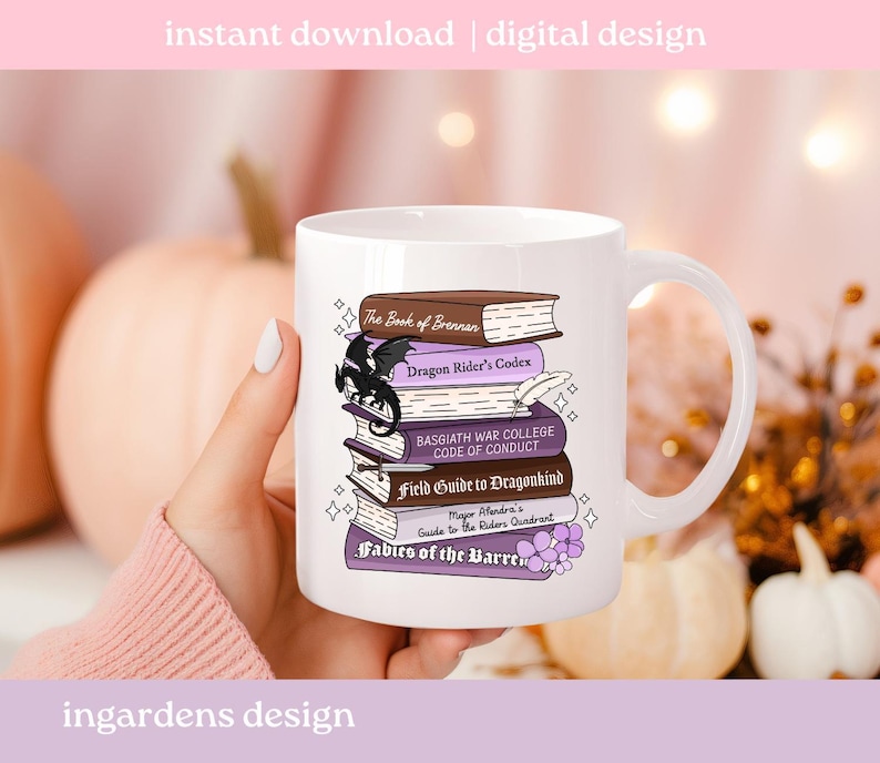 Fourth Wing Book stack PNG, Bookish png, Fourth Wing png, Romantasy Bookish png, Digital Download Art for T-shirt, Sticker, Mug and More image 4