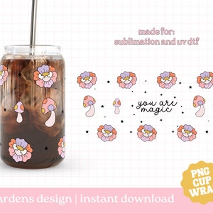 You Are Magic Cup Wrap, 16oz Glass Can Wrap, Glass Cup Svg, Libby glass can wrap