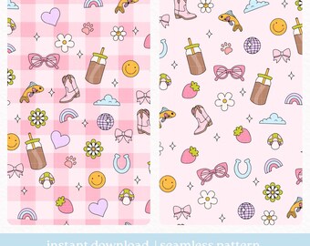 Girlie Things Seamless Pattern PNG, Girly Pattern, Girlie Things Pattern, Digital Download, Seamless Pattern, Repeat Pattern